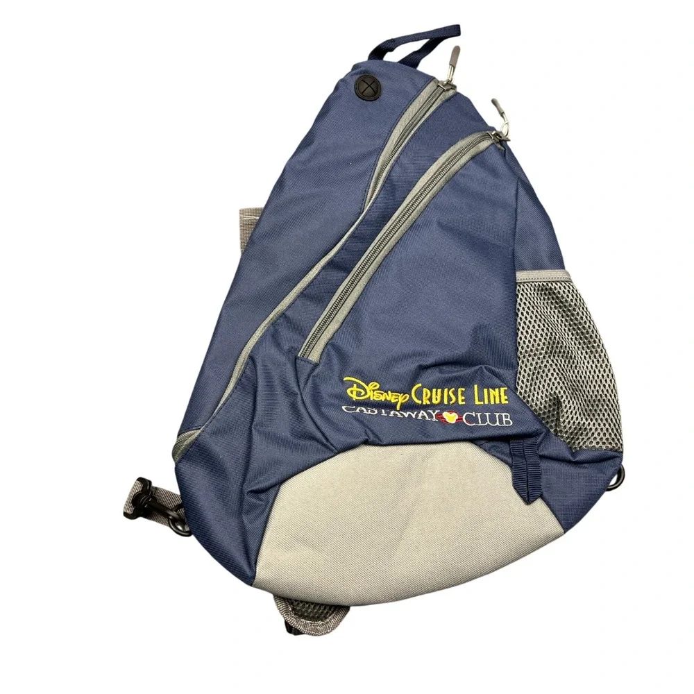 Disney Cruise Line Castaway Club Sling Backpack Navy Blue Crossbody Bag